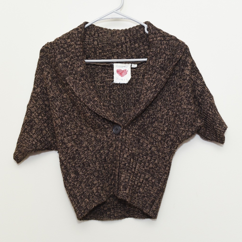 **3/$25** Derek Heart Cropped Sweater, M